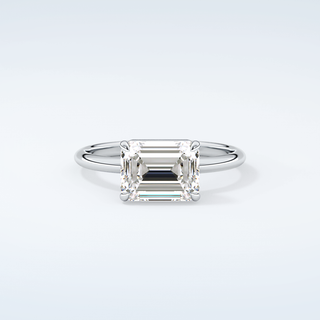 2.0 CT Emerald Cut Solitaire Moissanite Engagement Ring 13