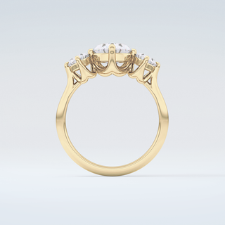 2.0 CT Oval Cut Three Stone Moissanite Engagement Ring 2