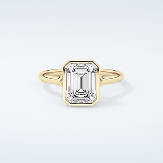 2.0 CT Emerald Cut Solitaire Moissanite Engagement Ring 1