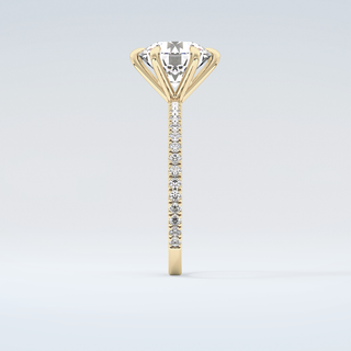 2.0 CT Round Cut Pave Moissanite Engagement Ring 5