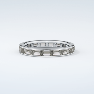 1.87 TCW Baguette Shaped Moissanite Wedding Band 16