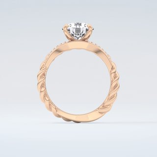 2.0 CT Round Cut Split Shank Moissanite Engagement Ring 8