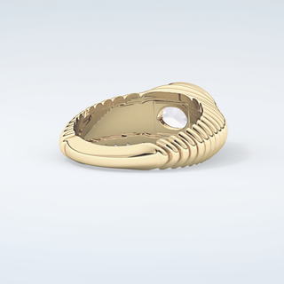 1.25 CT Oval Cut Solitaire Bezel Moissanite Engagement Ring 3