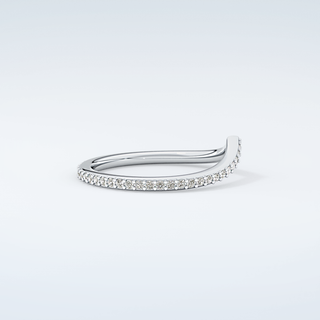 0.74 TCW Round Cut V Shaped Moissanite Wedding Band 16