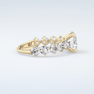 2.0 CT Round Cut Pave Moissanite Engagement Ring 4