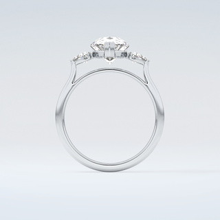 2.0 CT Pear Cut Three Stone Moissanite Engagement Ring 14