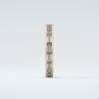 1.87 TCW Baguette Shaped Moissanite Wedding Band 5