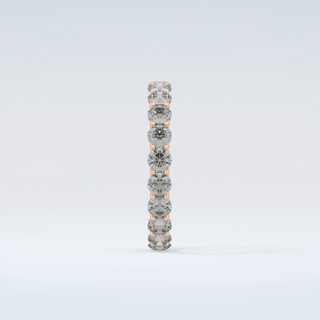 2.1 TCW Round Shaped Moissanite Wedding Band 11