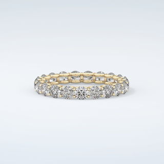 2.1 TCW Round Shaped Moissanite Wedding Band 4