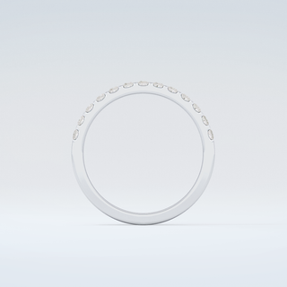 0.54 TCW Princess Shaped Moissanite Wedding Band 14