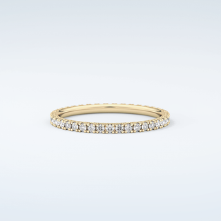 0.36 TCW Round Shaped Moissanite Wedding Band 1