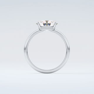 1.5 CT Oval  Cut Solitaire Moissanite Engagement Ring 14