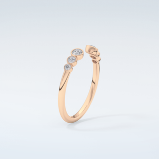 0.22 TCW Round Shaped Moissanite Wedding Band 12