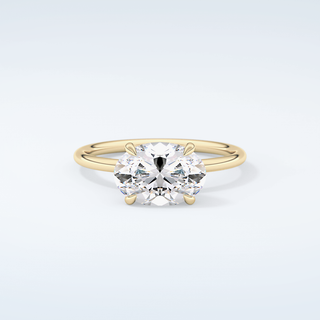2.0 CT Oval Cut Solitaire Moissanite Engagement Ring 1