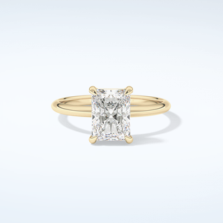 2.0 CT  Radiant Cut Solitaire Moissanite Engagement Ring 1