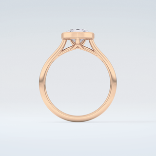 1.5 CT Pear Cut Bezel Style Moissanite Engagement Ring 8