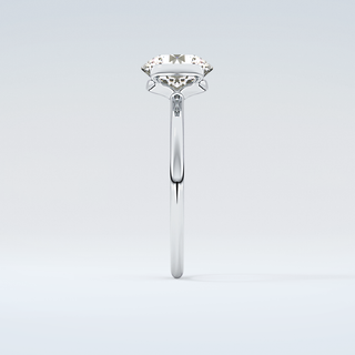 2.0 CT Round Cut Half Bezel Moissanite Engagement Ring 17