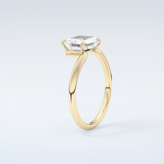 2.0 CT Emerald Cut Solitaire Moissanite Engagement Ring 6