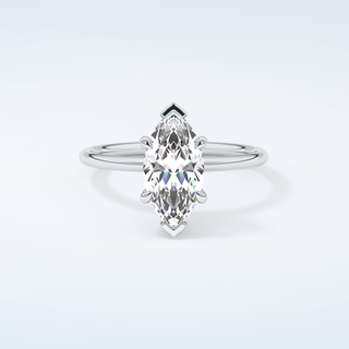 1.5 CT Marquise Cut Hidden Halo Moissanite Engagement Ring 13