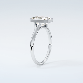 2.0 CT Emerald Cut Solitaire Moissanite Engagement Ring 18
