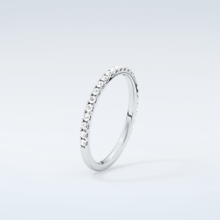 0.18 TCW Round Shaped Moissanite Wedding Band 18