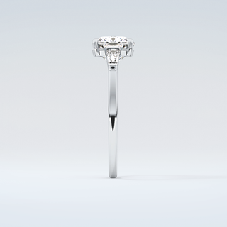 2.0 CT Cushion Cut Three Stone Moissanite Engagement Ring 17