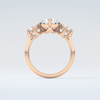 2.0 CT Round Cut Three Stone Moissanite Engagement Ring 8