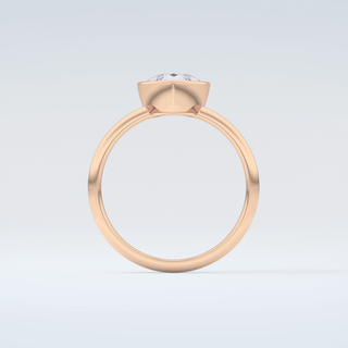 1.25 CT Pear Cut Bezel Style Moissanite Engagement Ring 8