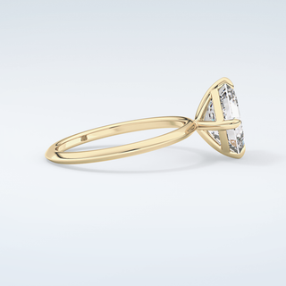 2.0 CT Asscher Cut Solitaire Moissanite Engagement Ring 4