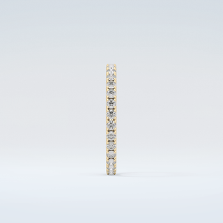 0.74 TCW Round Shaped Moissanite Wedding Band 5