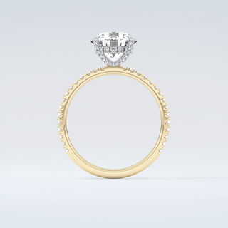 2.0 CT Round Cut Pave & Hidden Stone Moissanite Engagement Ring 2