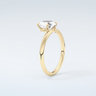 1.5 CT Oval  Cut Solitaire Moissanite Engagement Ring 6