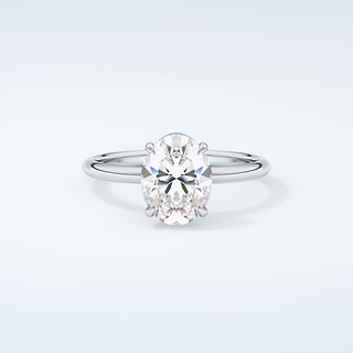 2.0 CT Oval Cut Solitaire Moissanite Engagement Ring 13
