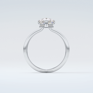 2.0 CT Pear Cut Double Shank Style Moissanite Engagement Ring 14