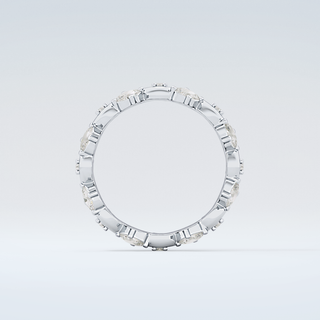 0.56 TCW Round & Oval Shaped Moissanite Wedding Band 14