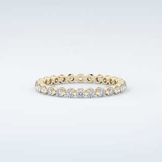 0.69 TCW Round Shaped Diamond Eternity Moissanite Wedding Band 3