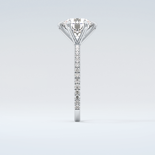 2.0 CT Round Cut Pave Moissanite Engagement Ring 17