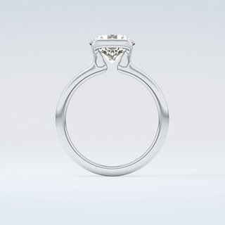 2.0 CT Round Cut Half Bezel Moissanite Engagement Ring 14