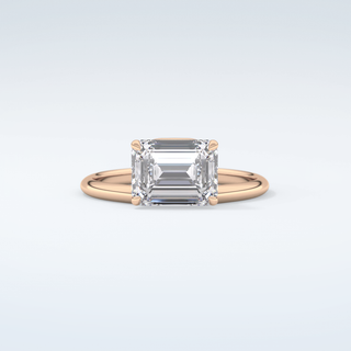 2.0 CT Emerald Cut Solitaire Moissanite Engagement Ring 7