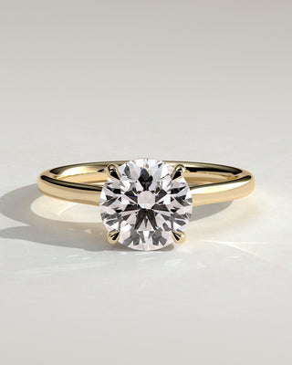 Round Halo, Pave & Split Shank Engagement Ring – 1.93 CT Lab Grown Diamond