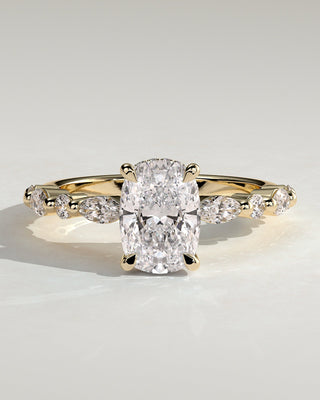 Round Halo, Pave & Split Shank Engagement Ring – 1.93 CT Lab Grown Diamond