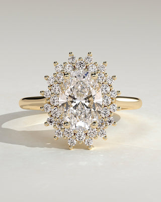 Round Halo, Pave & Split Shank Engagement Ring – 1.93 CT Lab Grown Diamond