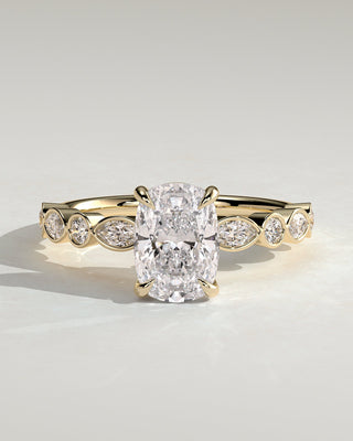 Round Halo, Pave & Split Shank Engagement Ring – 1.93 CT Lab Grown Diamond