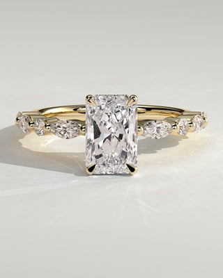 Round Halo, Pave & Split Shank Engagement Ring – 1.93 CT Lab Grown Diamond
