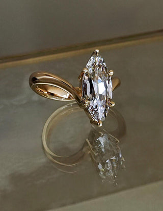 2.25CT Antique Moval Lab Grown Engagement Ring