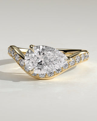 Round Halo, Pave & Split Shank Engagement Ring – 1.93 CT Lab Grown Diamond