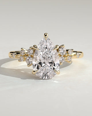 Round Halo, Pave & Split Shank Engagement Ring – 1.93 CT Lab Grown Diamond