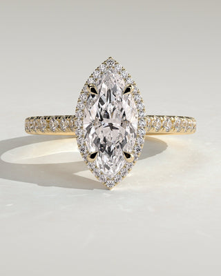 Round Halo, Pave & Split Shank Engagement Ring – 1.93 CT Lab Grown Diamond