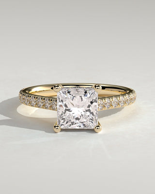 Round Halo, Pave & Split Shank Engagement Ring – 1.93 CT Lab Grown Diamond