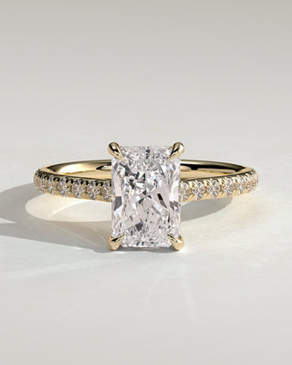 Round Halo, Pave & Split Shank Engagement Ring – 1.93 CT Lab Grown Diamond